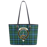 McKinlay Ancient Tartan Crest Leather Tote Bag